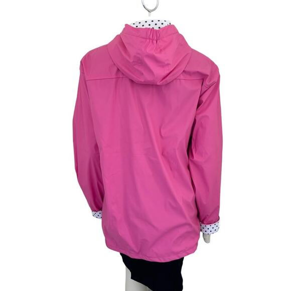 NEW RITCHIES SPORTSWEAR Cape Cod Hooded Toggle Raincoat in Bubblegum Pink SZ XL - Picture 8 of 12